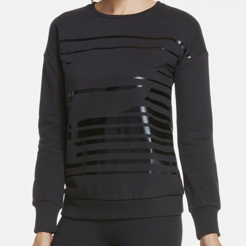 Fabletics Snowshoe Black Pullover Sweatshirt S - image 1